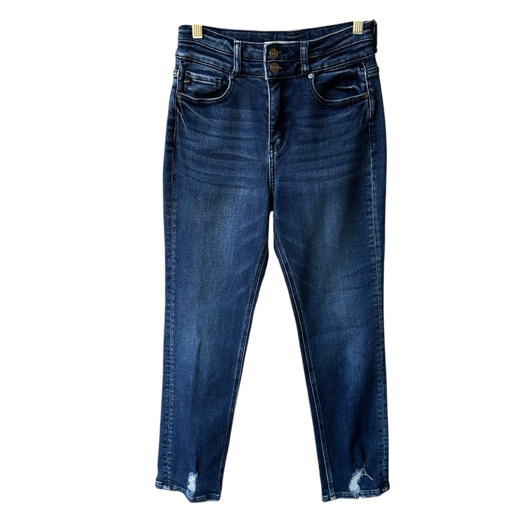 Kancan Jeans Pants Straight Leg Distressed Blue Denim Stretch Streetwear Size 27